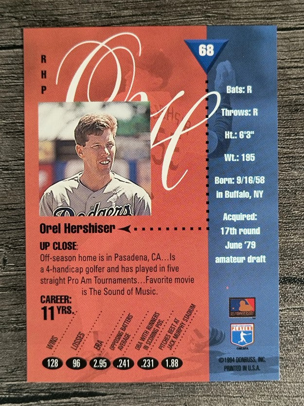 1994 Studio #68 Orel Hershiser