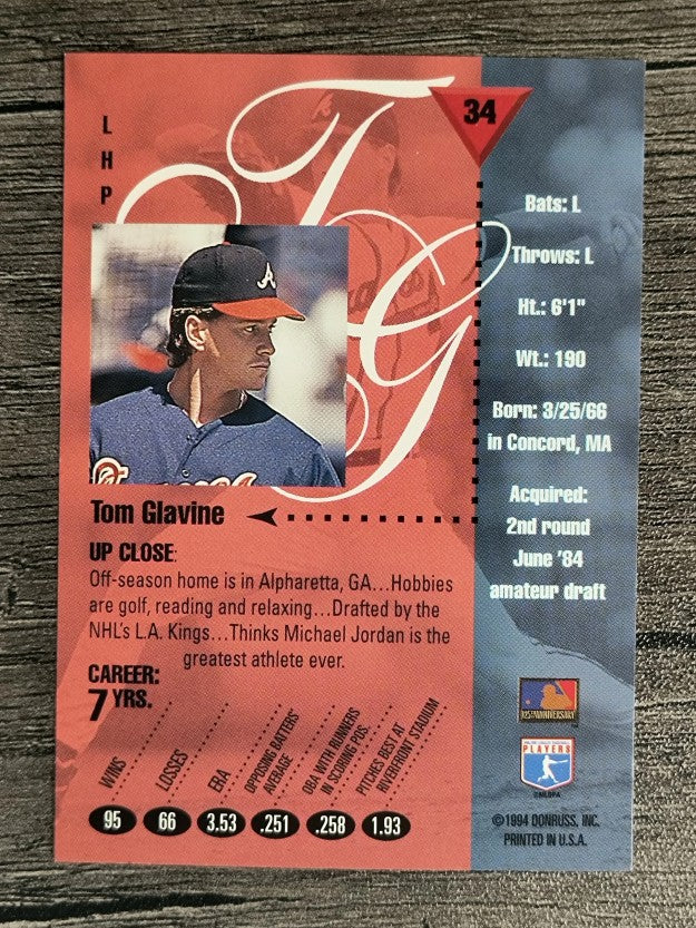 1994 Studio #34 Tom Glavine