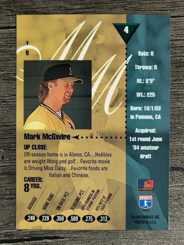 1994 Studio #4 Mark McGwire