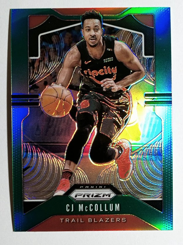 2019-20 Panini Prizm Prizms Green #113 CJ McCollum