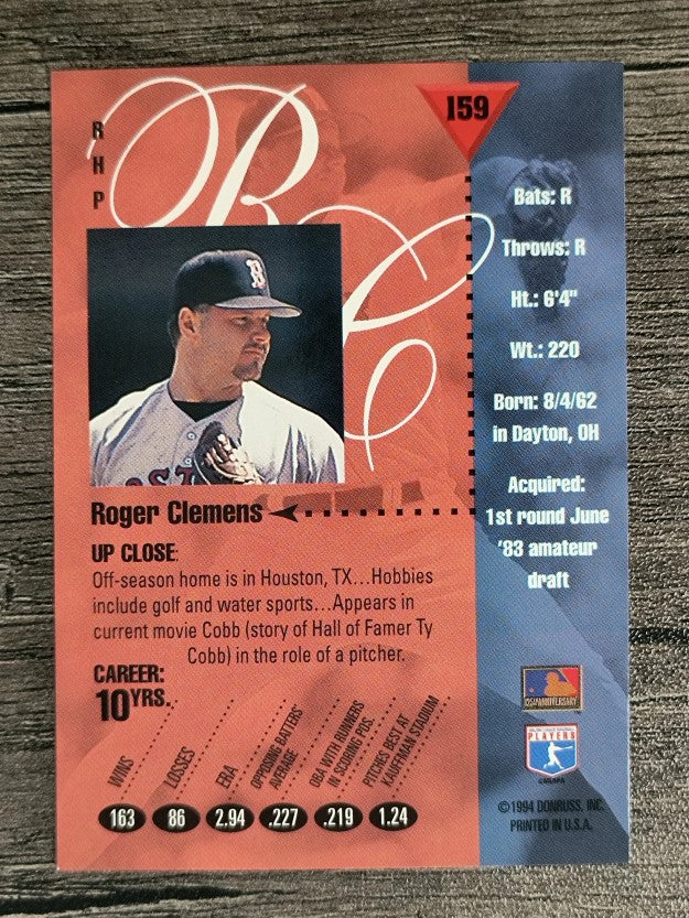1994 Studio #159 Roger Clemens