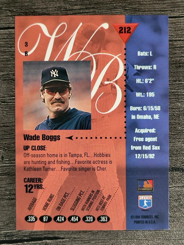 1994 Studio #212 Wade Boggs