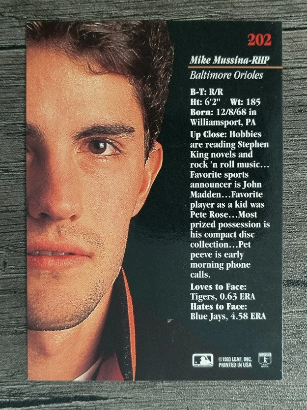 1993 Studio #202 Mike Mussina