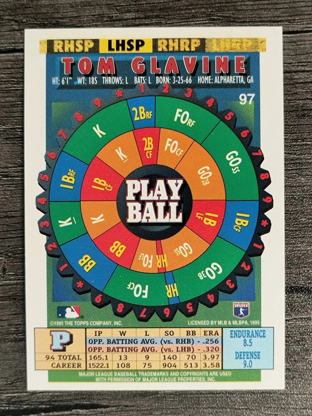 1995 Bazooka #97 Tom Glavine