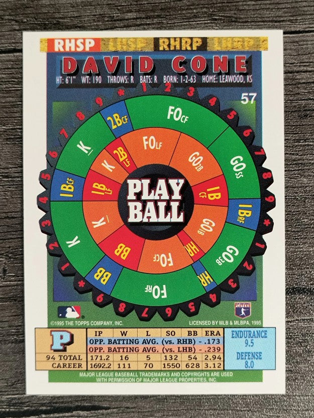1995 Bazooka #57 David Cone
