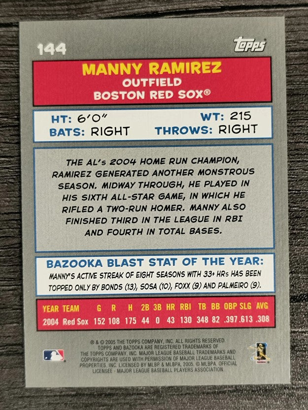 2005 Bazooka Minis #144 Manny Ramirez