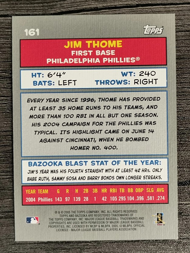 2005 Bazooka Minis #161 Jim Thome