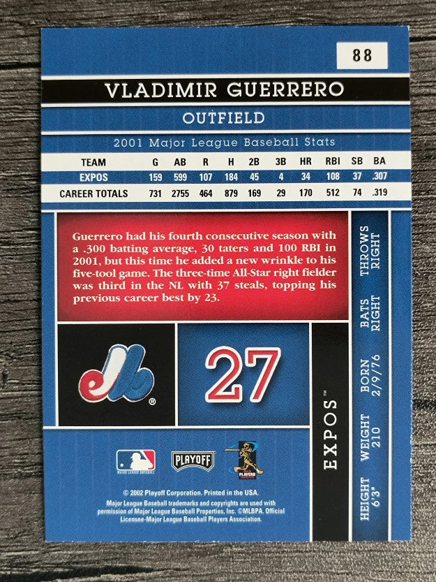 2002 Absolute Memorabilia #88 Vladimir Guerrero