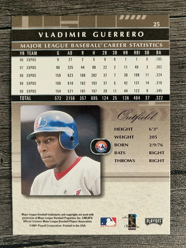 2001 Absolute Memorabilia #25 Vladimir Guerrero