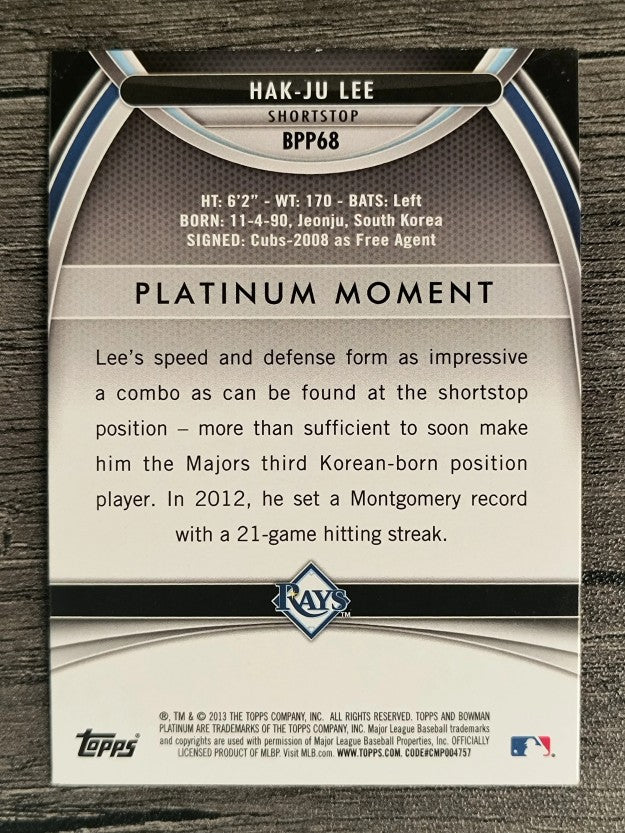 2013 Bowman Platinum Prospects #BPP68 Hak-Ju Lee