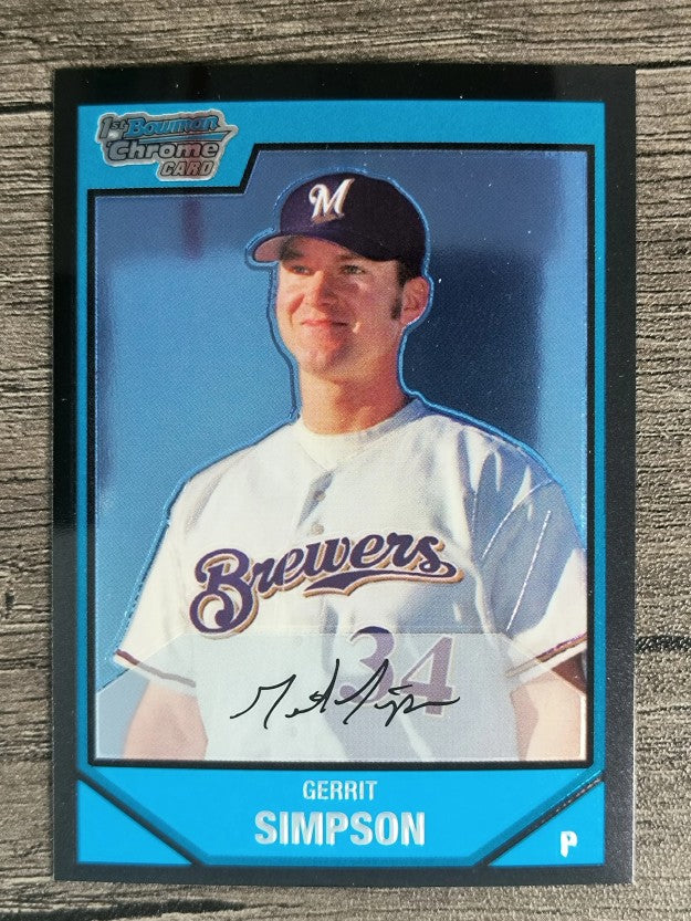 2007 Bowman Chrome Prospects #BC29 Gerrit Simpson
