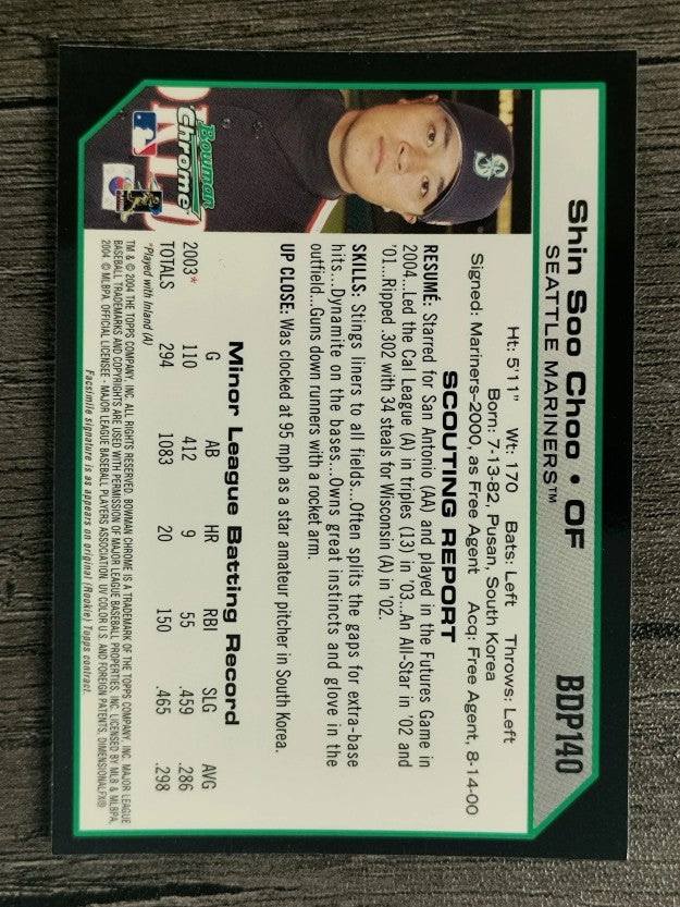 2004 Bowman Chrome Draft #BDP140 Shin Soo Choo