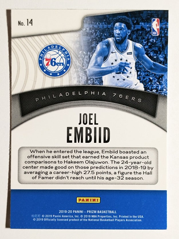 2019-20 Panini Prizm Dominance #14 Joel Embiid