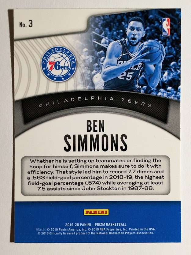 2019-20 Panini Prizm Dominance #3 Ben Simmons
