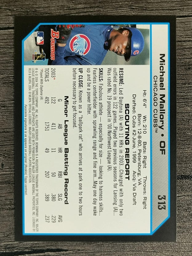 2004 Bowman #313 Michael Mallory FY RC