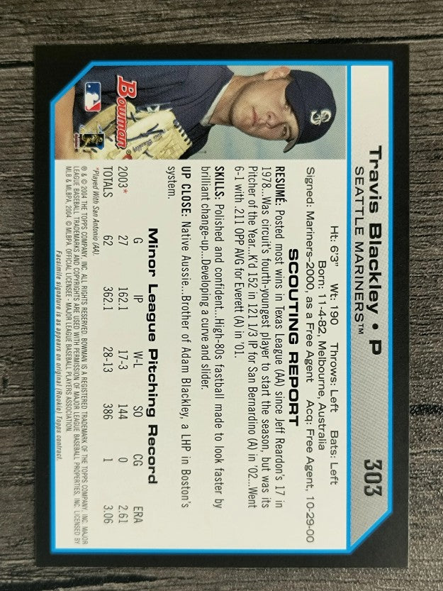 2004 Bowman #303 Travis Blackley FY RC