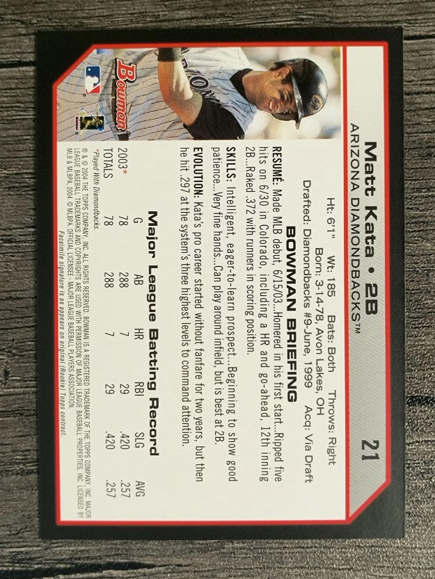 2004 Bowman #21 Matt Kata