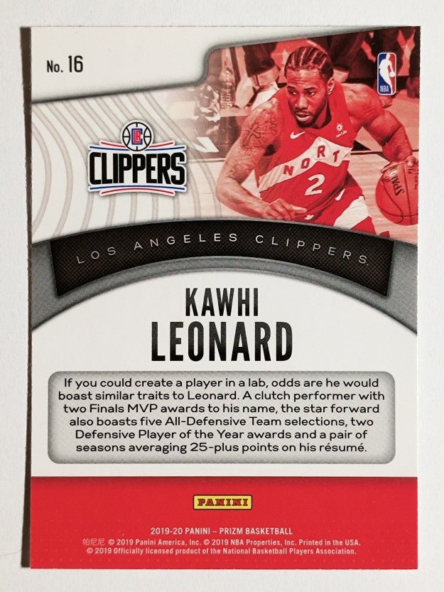 2019-20 Panini Prizm Dominance #16 Kawhi Leonard