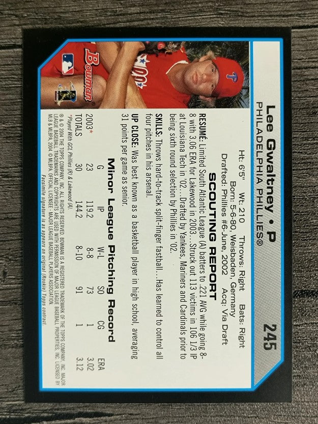 2004 Bowman #245 Lee Gwaltney FY RC