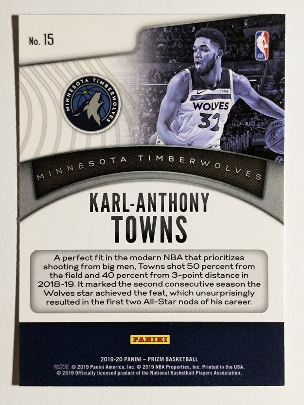 2019-20 Panini Prizm Dominance #15 Karl-Anthony Towns