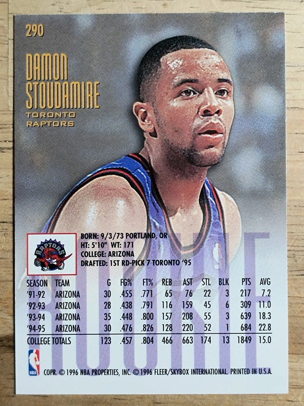 1995-96 Ultra #290 Damon Stoudamire RC