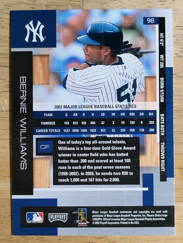 2003 Absolute Memorabilia #98 Bernie Williams