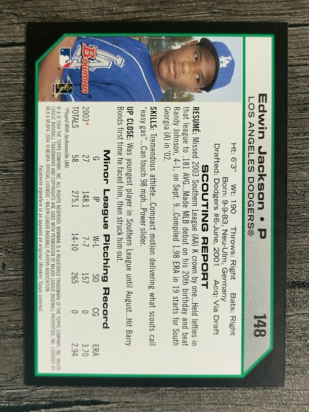 2004 Bowman #148 Edwin Jackson