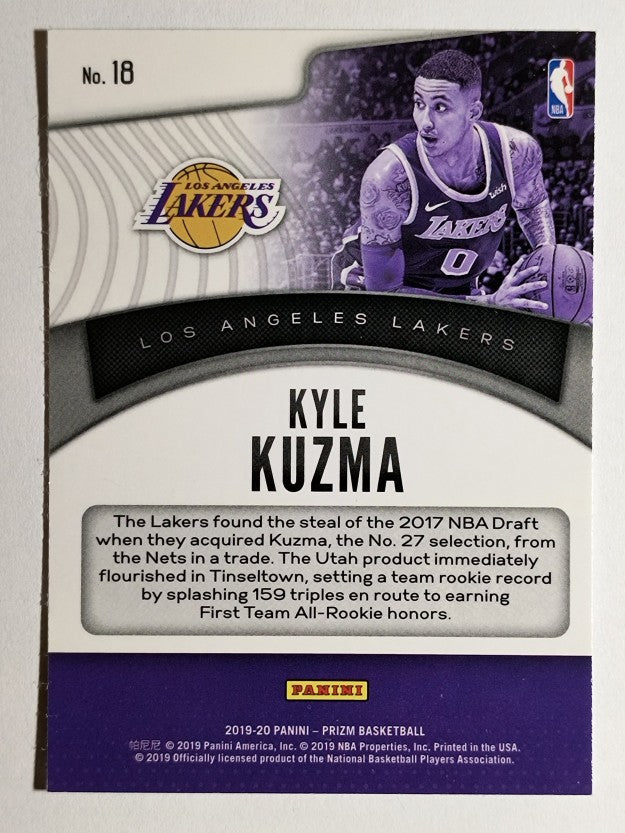 2019-20 Panini Prizm Dominance #18 Kyle Kuzma