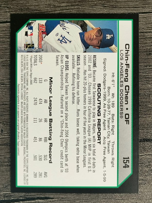 2004 Bowman #154 Chin-Feng Chen
