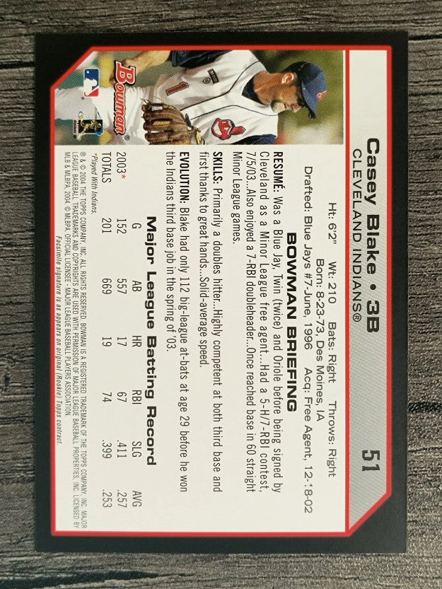 2004 Bowman #51 Casey Blake