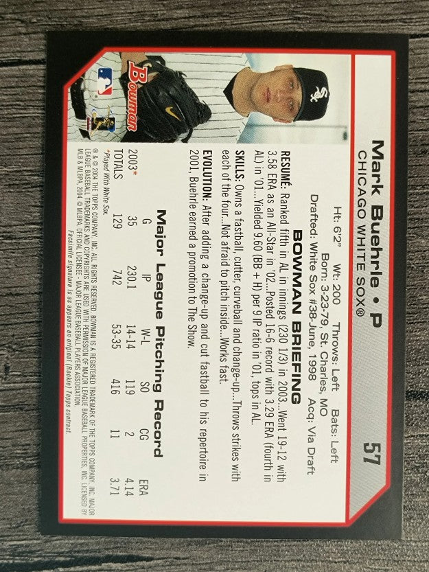 2004 Bowman #57 Mark Buehrle