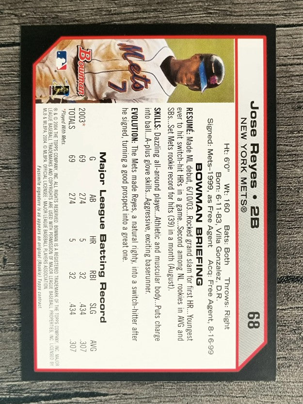 2004 Bowman #68 Jose Reyes