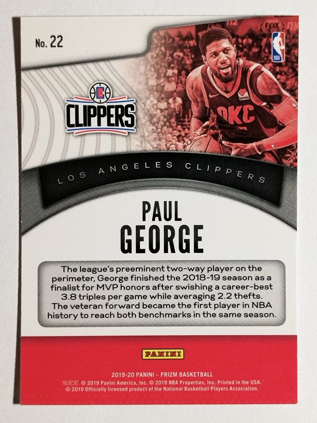 2019-20 Panini Prizm Dominance #22 Paul George