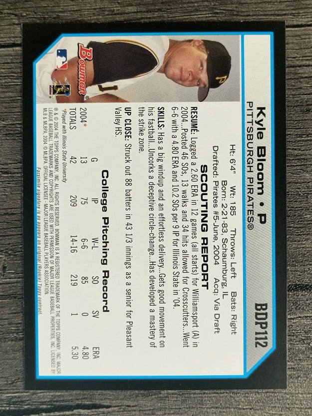 2004 Bowman Draft #112 Kyle Bloom RC
