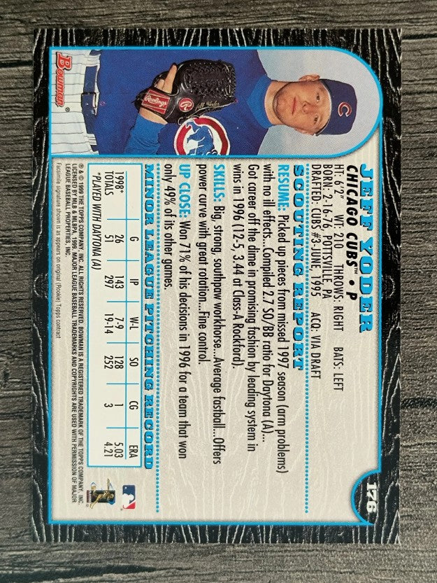 1999 Bowman #176 Jeff Yoder