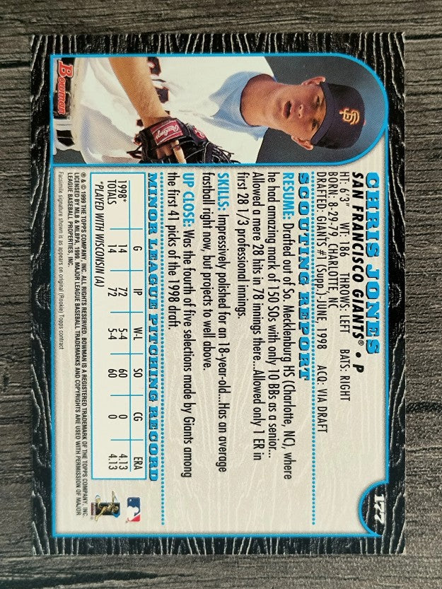 1999 Bowman #177 Chris Jones RC