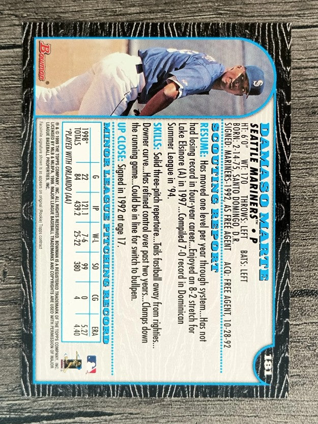 1999 Bowman #181 Damaso Marte RC