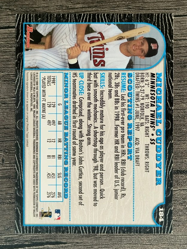 1999 Bowman #184 Michael Cuddyer
