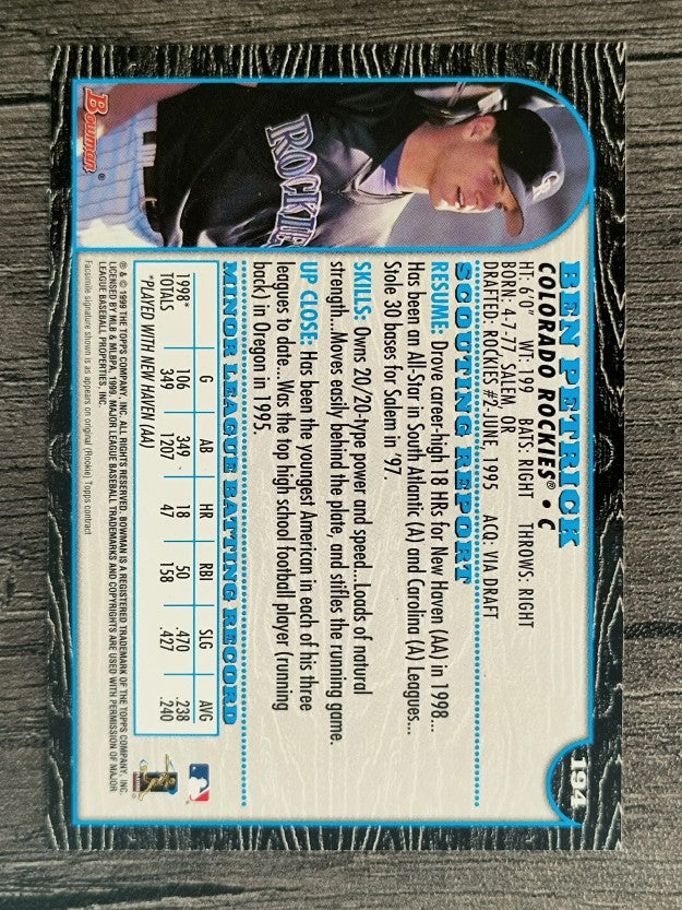 1999 Bowman #194 Ben Petrick