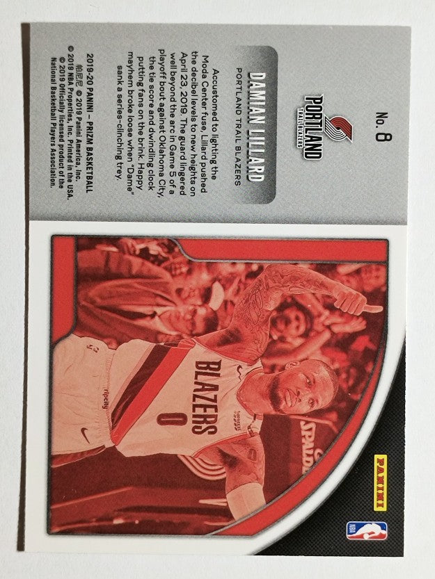 2019-20 Panini Prizm Get Hyped! #8 Damian Lillard