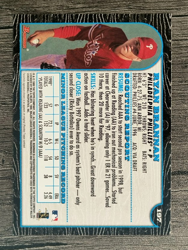 1999 Bowman #197 Ryan Brannan