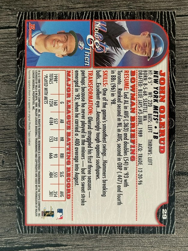 1999 Bowman #29 John Olerud
