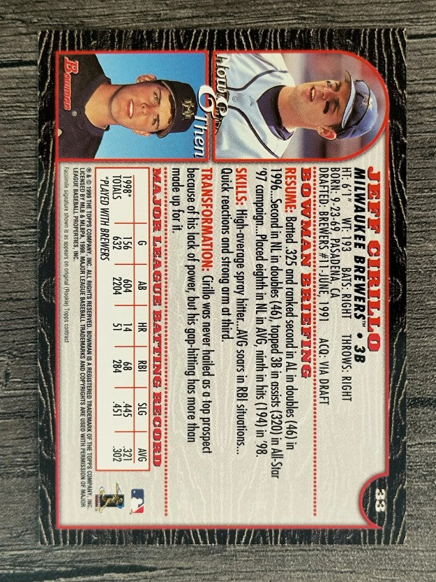 1999 Bowman #33 Jeff Cirillo