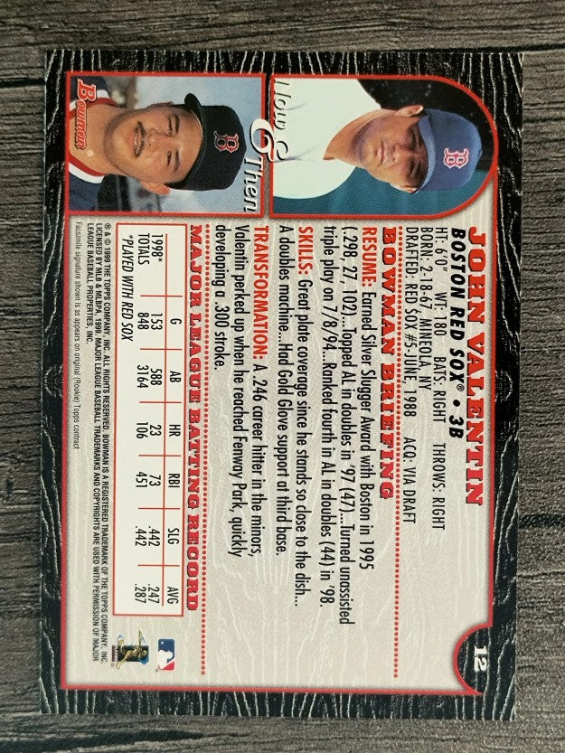 1999 Bowman #12 John Valentin