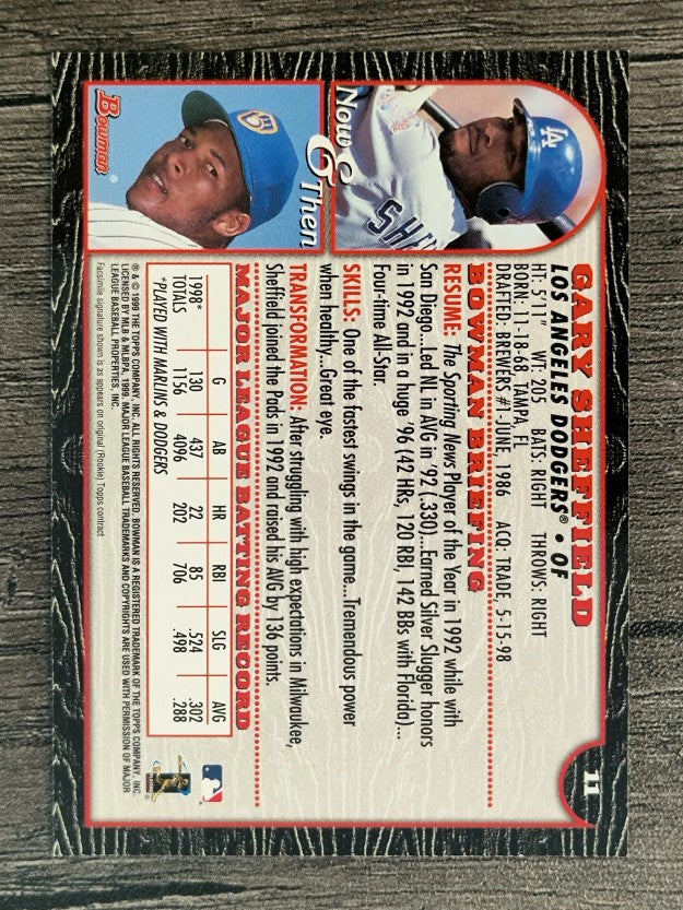 1999 Bowman #11 Gary Sheffield