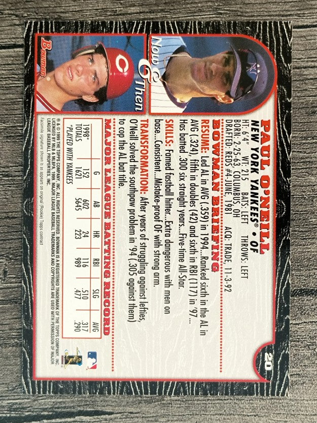 1999 Bowman #20 Paul O'Neill