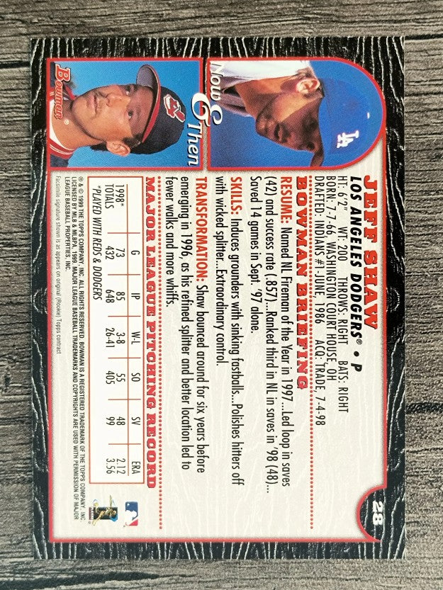 1999 Bowman #28 Jeff Shaw