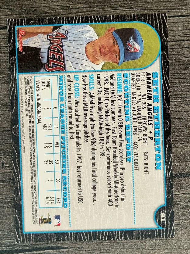 1999 Bowman #81 Seth Etherton RC