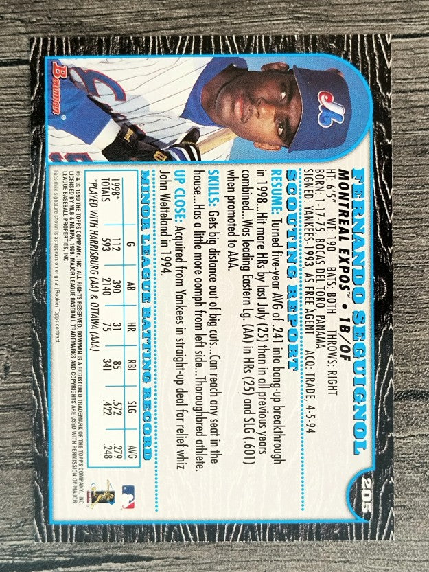 1999 Bowman #205 Fernando Seguignol