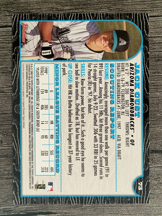 1999 Bowman #73 Jack Cust